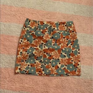 Ann Taylor Loft floral mini skirt